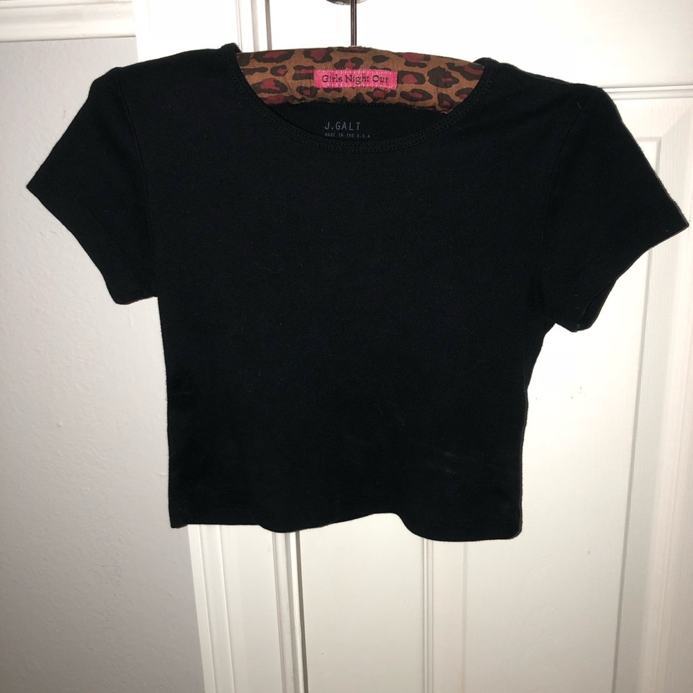 J. Galt Black Cropped Shirt